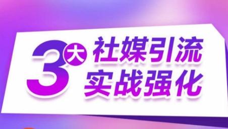 3大社媒引流实战强化，多渠道站外引流，高效精准获客，订单销售额翻倍增长-灼光资源宝库