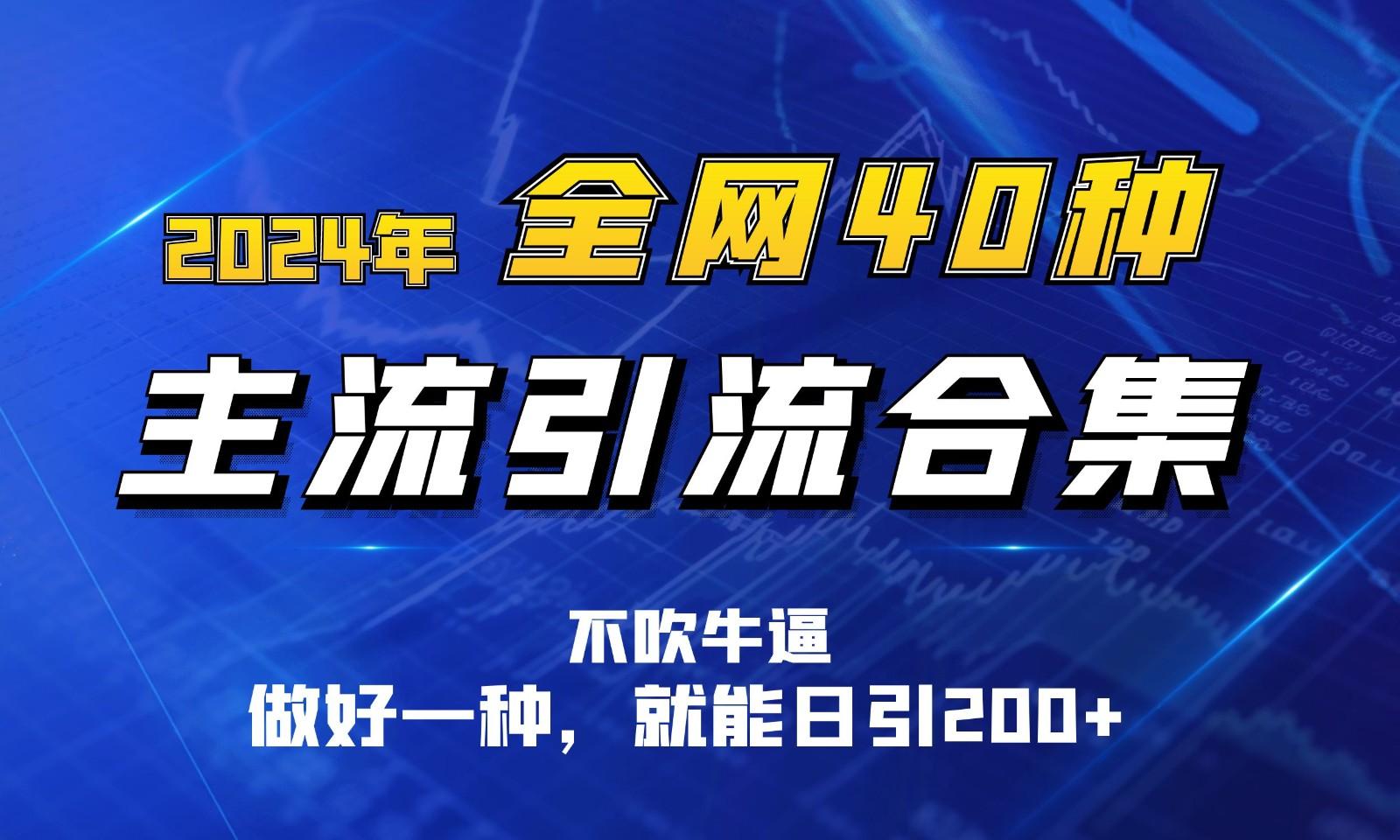 2024年全网40种暴力引流合计，做好一样就能日引100+-蘑菇资源宝库