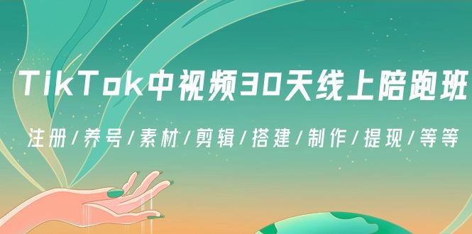 TikTok中视频-30天线上陪跑班：注册/养号/素材/剪辑/搭建/制作/提现/等等-灼光资源宝库
