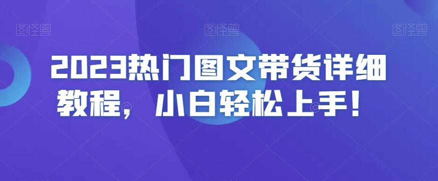 2023热门图文带货详细教程，小白轻松上手！-灼光资源宝库