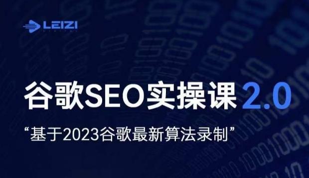 雷子·谷歌SEO 2.0实战课，独立站询盘自由必备，基于2023谷歌最新算法录制-灼光资源宝库