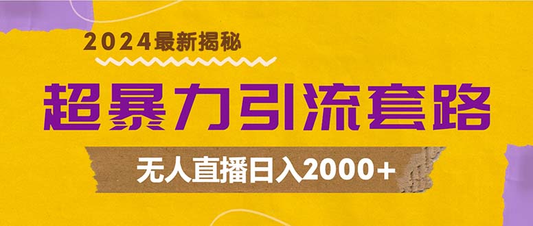 超暴力引流套路，无人直播日入2000+-灼光资源宝库