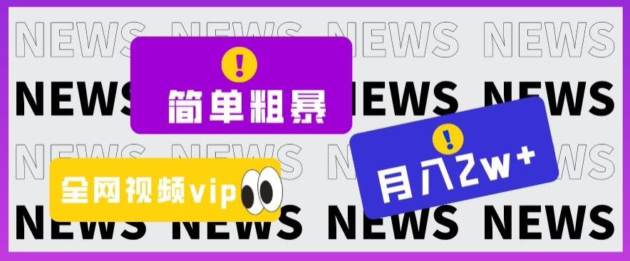 简单粗暴零成本，高回报，全网视频VIP掘金项目，月入2万＋【揭秘】-蘑菇资源宝库