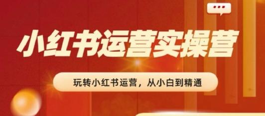 2024小红书运营实操营,从入门到精通,完成从0~1~100