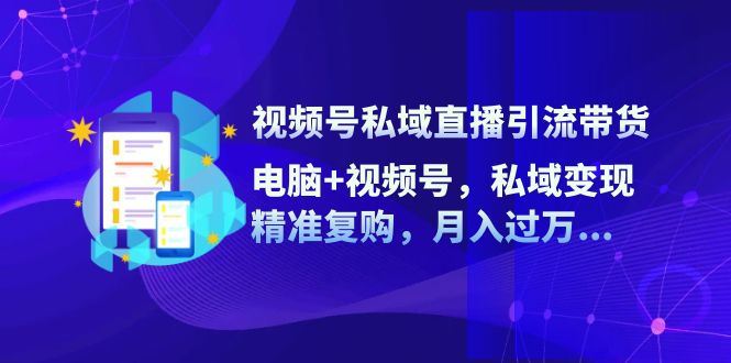 视频号私域直播引流带货：电脑+视频号，私域变现，精准复购，月入过万…-灼光资源宝库
