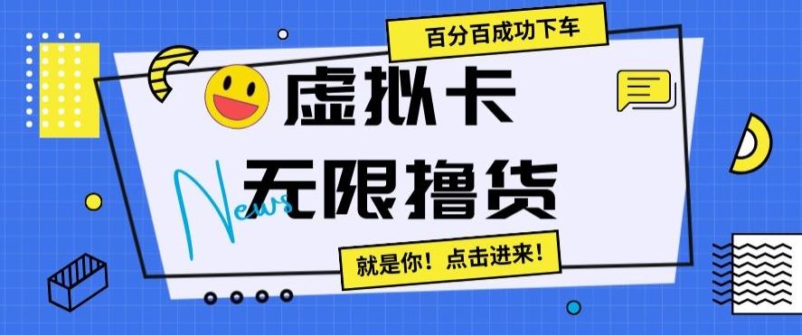 虚拟卡无限撸货，百分百成功下车【仅揭秘】-灼光资源宝库