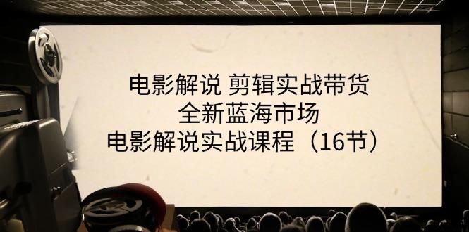 电影解说 剪辑实战带货全新蓝海市场，电影解说实战课程(16节-灼光资源宝库
