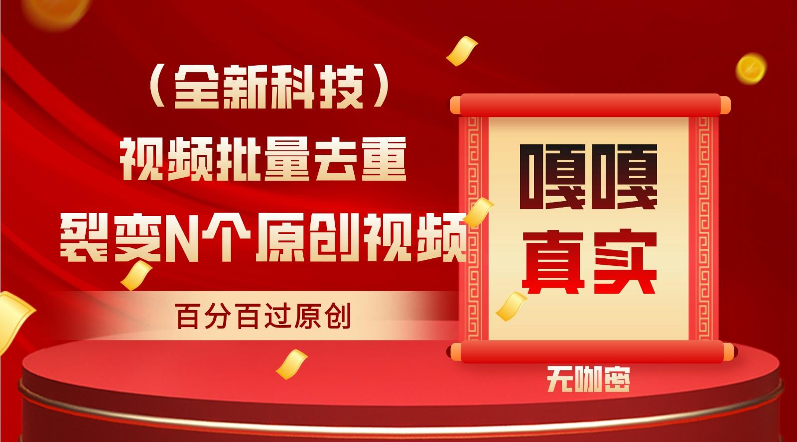 最新全自动去重技术，批量操作百分百过原创-灼光资源宝库