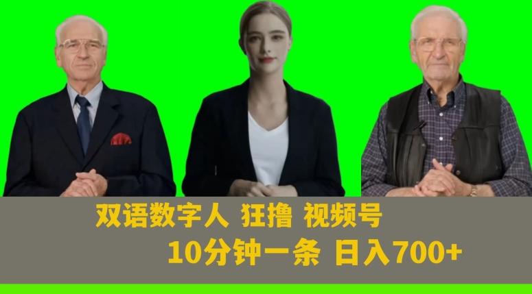 Ai生成双语数字人狂撸视频号，日入700+内附251G素材【揭秘】-灼光资源宝库