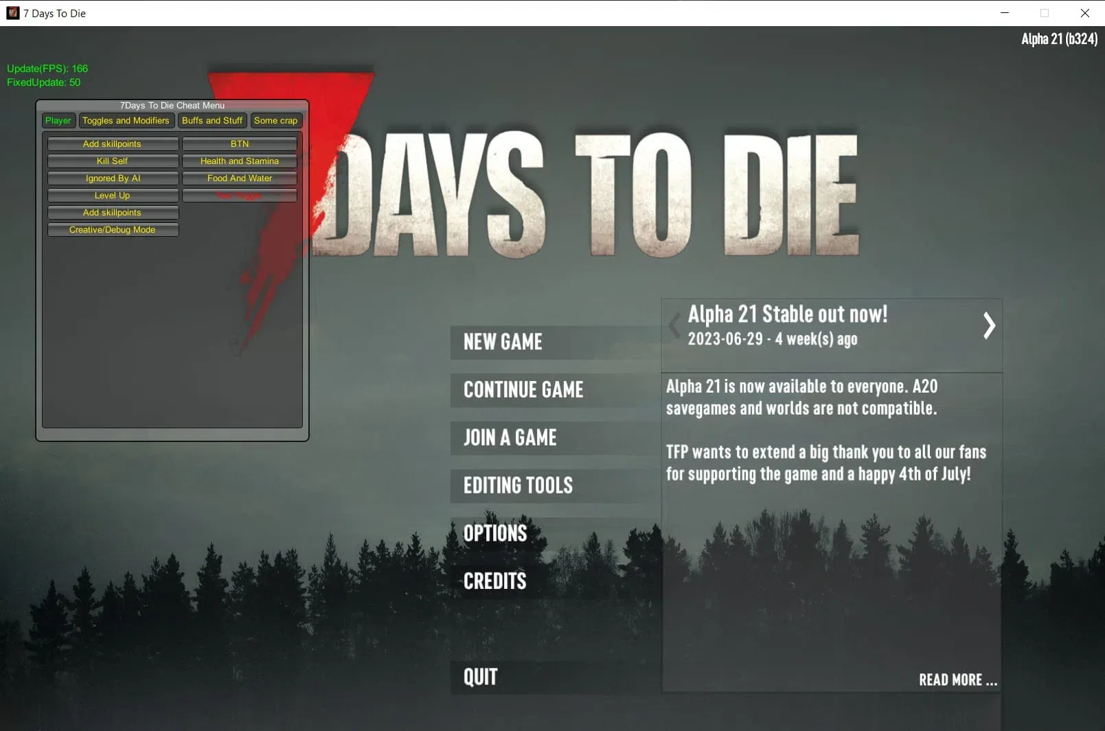 7 Days to Die 七日杀多功能修改器 v1.1.3.105 免费版-灼光资源宝库