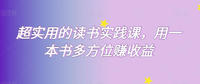 超实用的读书实践课，用一本书多方位赚收益-灼光资源宝库