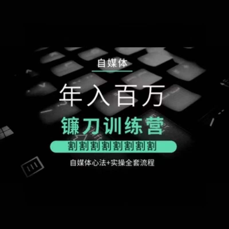 自媒体年入百万镰刀训练营，割割割割割割割割，自媒体心法+实操全套流程-灼光资源宝库