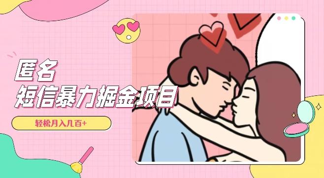 全网首发，揭秘超冷门匿名短信项目，通过信息差日入几百+【揭秘】-灼光资源宝库