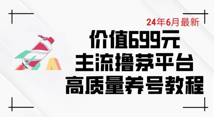 6月最新价值699的主流撸茅台平台精品养号下车攻略【揭秘】-蘑菇资源宝库