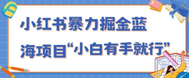 小红书暴力掘金蓝海项目，轻松日入1000+、小白有手就行（附新引流方法，不违规）-灼光资源宝库