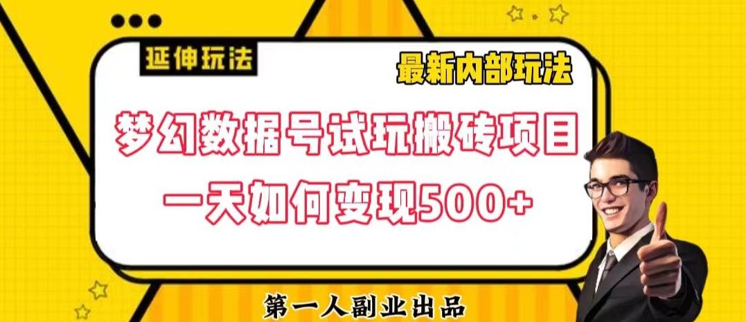 数据号回归玩法游戏试玩搬砖项目再创日入500+【揭秘】-灼光资源宝库
