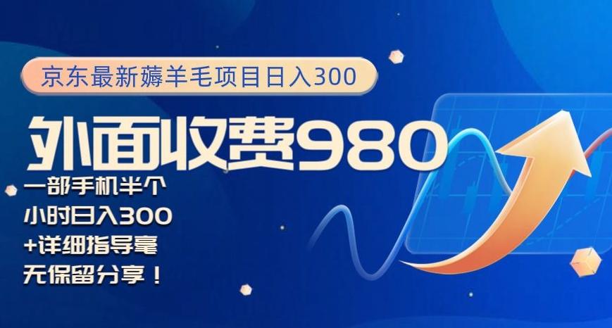 京东最新薅羊毛项目小白怎么做到日入300+一部手机半小时搞定-灼光资源宝库