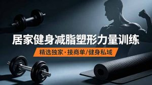 抖音健身热门短视频教学：居家健身减脂塑形力量训练，精选独家，接商单或者健身私域-灼光资源宝库