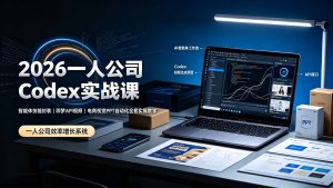 2026一人公司Codex实战课◆智能体技能封装｜即梦API视频｜电商视觉PPT自动化全套实操教学-灼光资源宝库