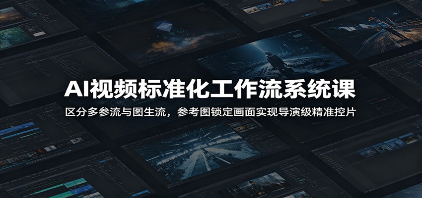 AI视频标准化工作流系统课:区分多参流与图生流,参考图锁定画面实现导演级精准控片-灼光资源宝库