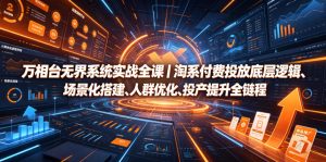 万相台无界系统实战全课|淘系付费投放底层逻辑、场景化搭建、人群优化、投产提升全链路运营教程-灼光资源宝库