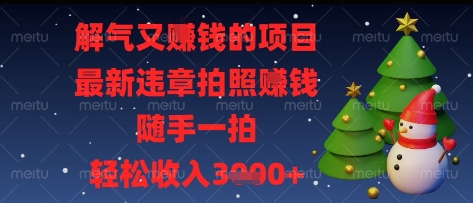 解气又挣钱的项目，最新违章拍照挣钱，随手一拍，轻松收入多张【揭秘】-灼光资源宝库