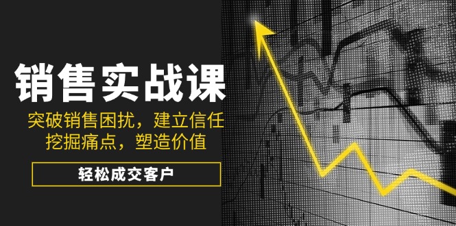 销售实战课，突破销售困扰，建立信任，挖掘痛点，塑造价值，轻松成交客户-灼光资源宝库