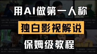 用AI做第一人称独白影视解说，手把手教学，保姆级教程-灼光资源宝库