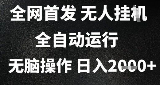 2025首发无人挂G项目，日入2k+，全自动运行，无脑操作，长期稳定 小白可玩【揭秘】-灼光资源宝库