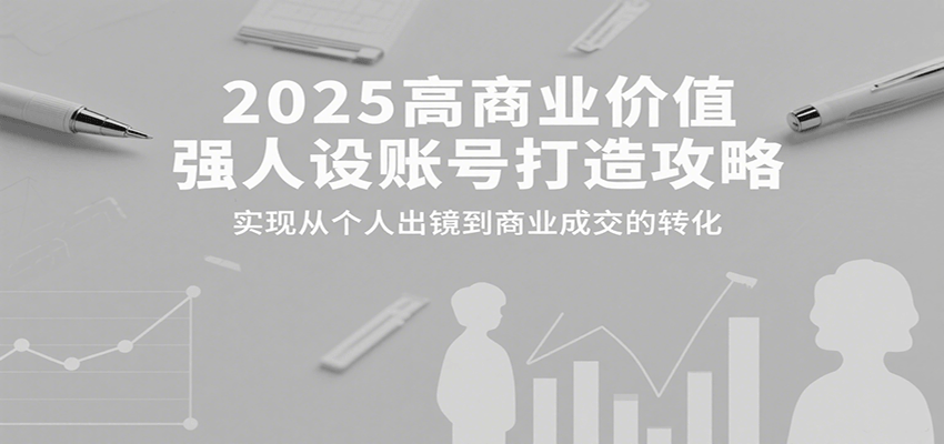 2025高商业价值强人设账号打造攻略，实现从个人出镜到商业成交的转化-灼光资源宝库