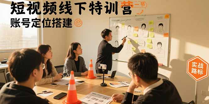 短视频线下特训营：账号定位搭建/口播号拍摄剪辑/直播间流量入口/变现实战-灼光资源宝库