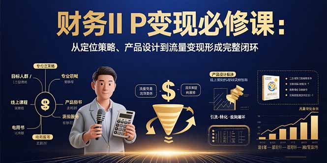 财务IP变现必修课：从定位策略、产品设计到流量变现形成完整闭环-灼光资源宝库