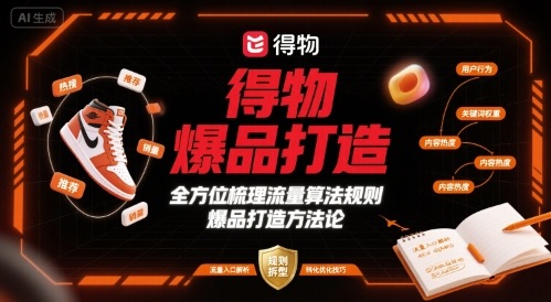 得物爆品打造，全方位梳理得物流量算法规则爆品打造规则-灼光资源宝库