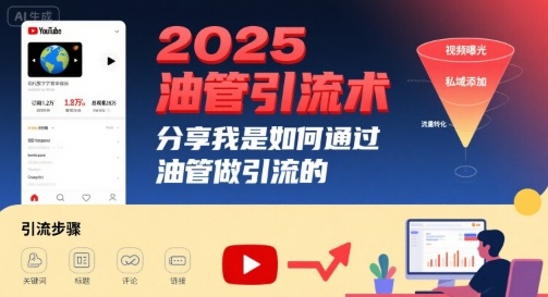 2025油管引流术，分享我是如何通过油管做引流的-灼光资源宝库