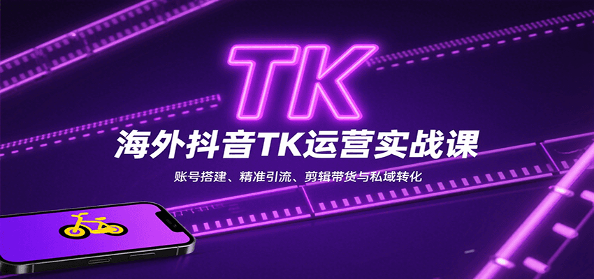 海外抖音TK运营实战课：账号搭建、精准引流、剪辑带货与私域转化-灼光资源宝库