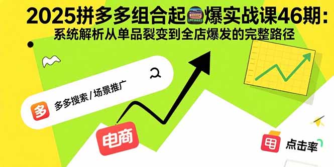2025拼多多组合起爆实战课46期:系统解析从单品裂变到全店爆发的完整路径-灼光资源宝库