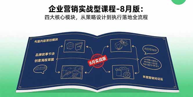 企业营销实战型课程-8月版：四大核心模块，从策略设计到执行落地全流程-灼光资源宝库