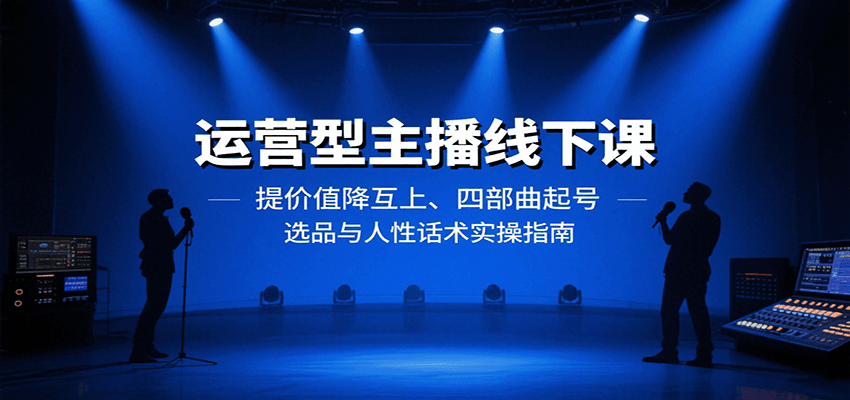 运营型主播线下课：提价值降互上、四部曲起号、选品与人性话术实操指南-灼光资源宝库