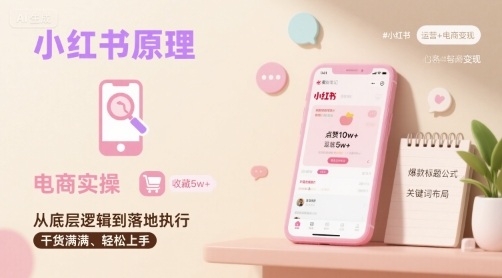 小红书原理以及详细实操流程，小红书电商教程-灼光资源宝库