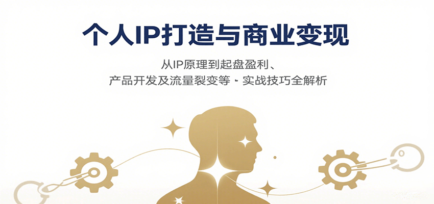 个人IP打造与商业变现，从IP原理到起盘盈利、产品开发及流量裂变等实战技巧全解析-灼光资源宝库
