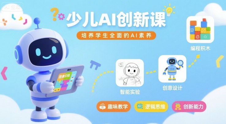 少儿AI创新课，培养学生全面的AI素养-灼光资源宝库
