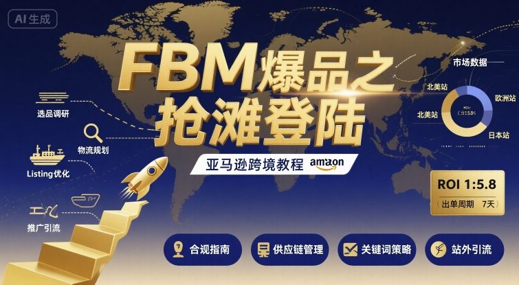 FBM爆品之抢滩登陆-亚马逊跨境教程-灼光资源宝库