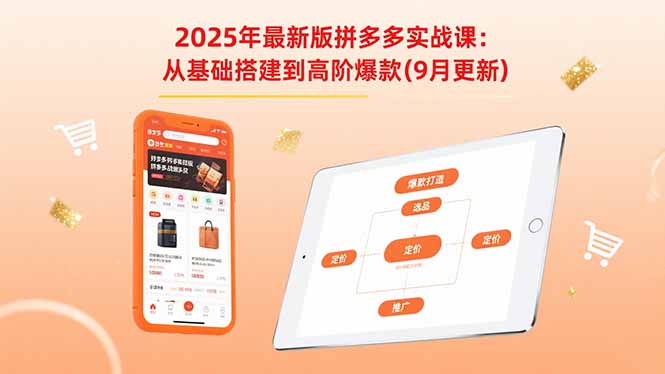 2025年最新版拼多多实战课：从基础搭建到高阶爆款(9月更新-灼光资源宝库