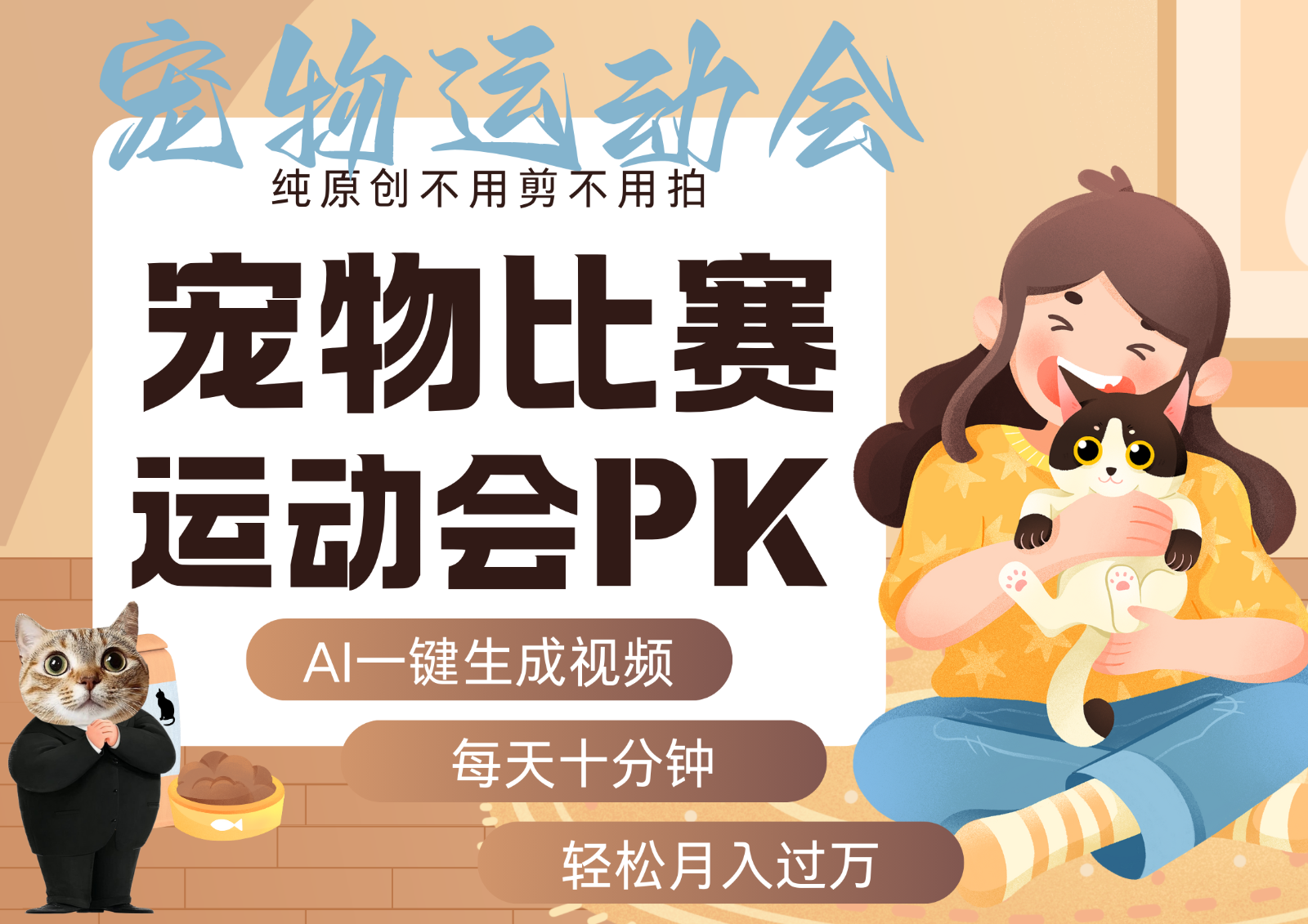 AI萌宠运动员跳水 射击 篮球 足球比赛 每天十分钟 附详细提示词文案库 代替做…-灼光资源宝库