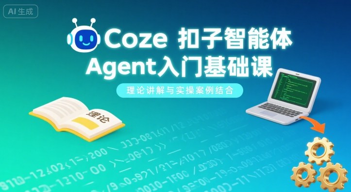 Coze扣子智能体Agent入门基础课，理论讲解与实操案例结合-灼光资源宝库