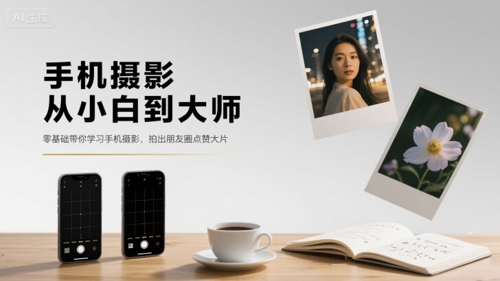 手机摄影从小白到大师，零基础带你学习手机摄影，拍出朋友圈点赞大片-灼光资源宝库