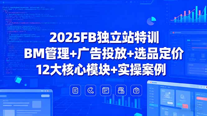 2025FB独立站特训，BM管理+广告投放+选品定价，12大核心模块+实操案例-灼光资源宝库