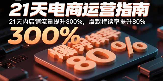 21天电商运营指南：21天内店铺流量提升300%，爆款持续率提升80%-灼光资源宝库