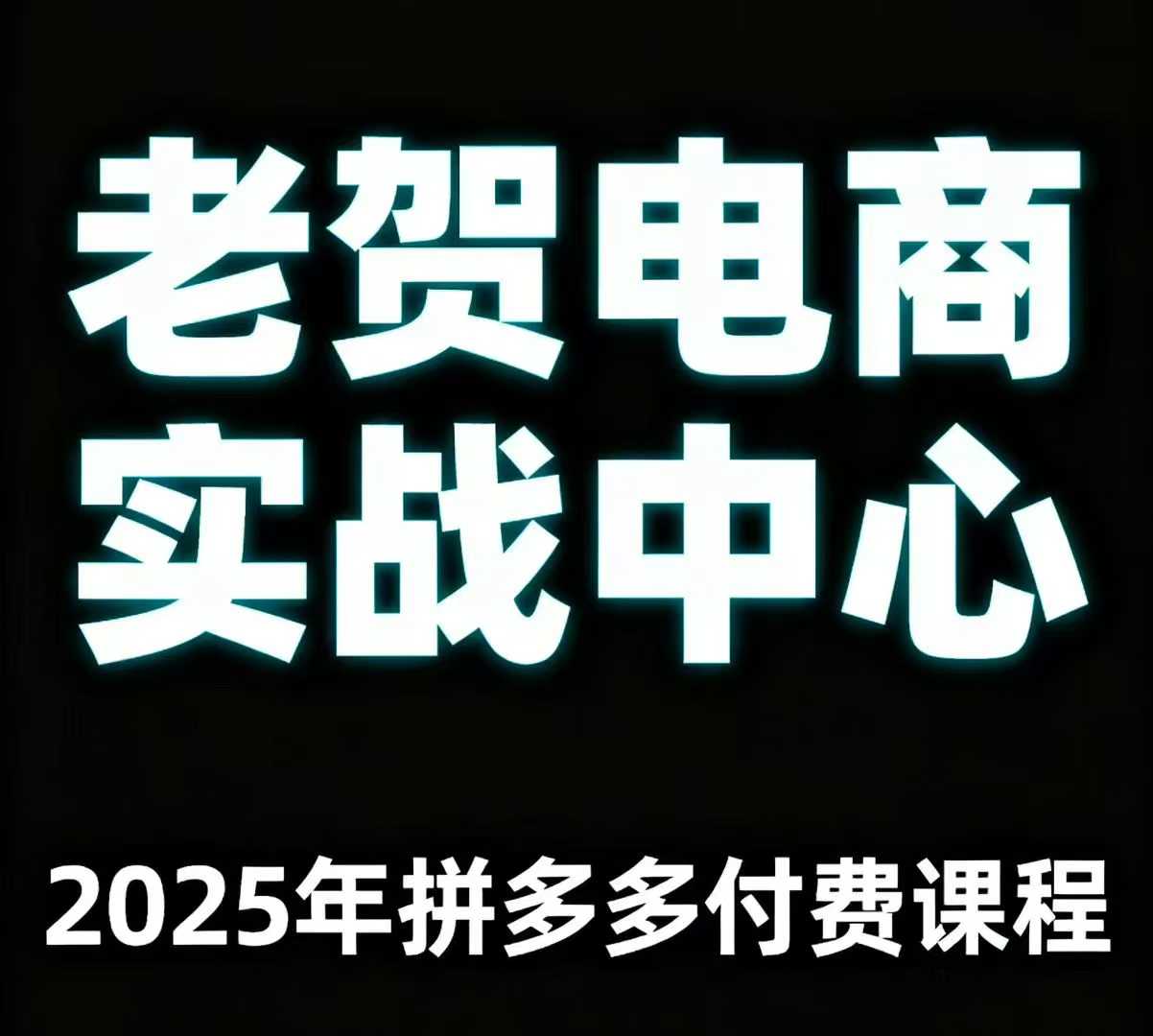 老贺电商2025年拼多多付费课程，用通俗易懂的方法告诉你多多怎么玩-灼光资源宝库