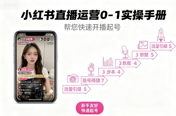 小红书直播运营0-1实操手册，帮您快速开播起号-灼光资源宝库